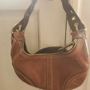 Brown leather Saddle hobo bag